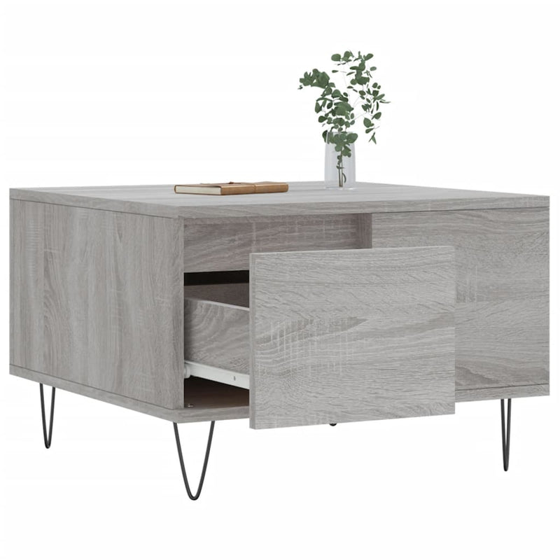 Couchtisch Grau Sonoma 55x55x36,5 cm Holzwerkstoff