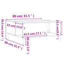 Couchtisch Braun Eichen-Optik 80X80X36,5 Cm Holzwerkstoff