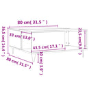 Couchtisch 80X80X36,5 Cm Holzwerkstoff