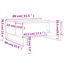 Couchtisch 80X80X36,5 Cm Holzwerkstoff