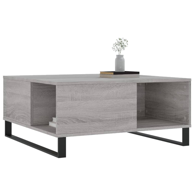 Couchtisch Grau Sonoma 80x80x36,5 cm Holzwerkstoff