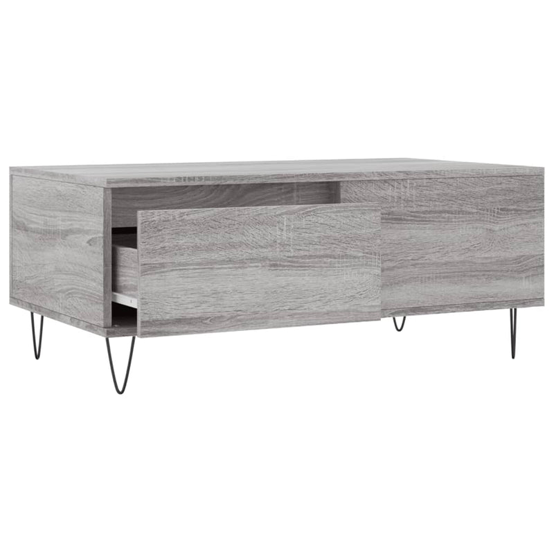 Couchtisch Grau Sonoma 90x50x36,5 cm Holzwerkstoff