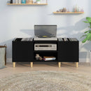 Plattenschrank Schwarz 121X38X48 Cm Holzwerkstoff