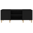 Plattenschrank Schwarz 121X38X48 Cm Holzwerkstoff