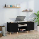 Plattenschrank Schwarz 121X38X48 Cm Holzwerkstoff