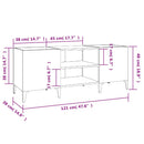 Plattenschrank Betongrau 121X38X48 Cm Holzwerkstoff