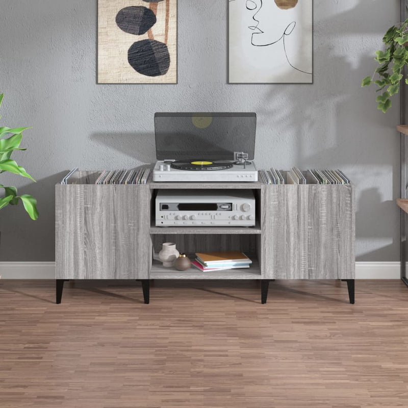 Plattenschrank Grau Sonoma 121X38X48 Cm Holzwerkstoff