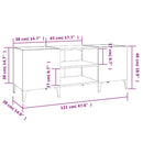 Plattenschrank Grau Sonoma 121X38X48 Cm Holzwerkstoff