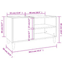 Plattenschrank Weiß 84,5X38X48 Cm Holzwerkstoff