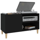 Plattenschrank Schwarz 84,5X38X48 Cm Holzwerkstoff