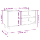 Plattenschrank Schwarz 84,5X38X48 Cm Holzwerkstoff