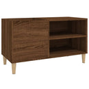 Plattenschrank Braun Eichen-Optik 84,5X38X48 Cm Holzwerkstoff Weiß