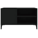 Plattenschrank Schwarz 84,5X38X48 Cm Holzwerkstoff Schwarz