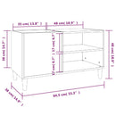 Plattenschrank Schwarz 84,5X38X48 Cm Holzwerkstoff Schwarz