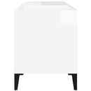 Plattenschrank Hochglanz-Weiß 84,5X38X48 Cm Holzwerkstoff