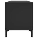 Plattenschrank Schwarz 100X38X48 Cm Holzwerkstoff