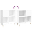 Plattenschrank Weiß 84,5X38X89 Cm Holzwerkstoff