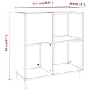 Plattenschrank Weiß 84,5X38X89 Cm Holzwerkstoff