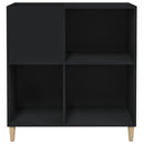 Plattenschrank Schwarz 84,5X38X89 Cm Holzwerkstoff