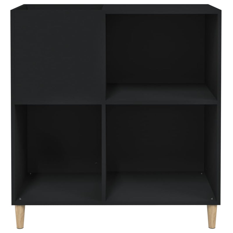 Plattenschrank Schwarz 84,5X38X89 Cm Holzwerkstoff
