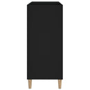 Plattenschrank Schwarz 84,5X38X89 Cm Holzwerkstoff