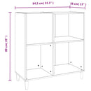 Plattenschrank Schwarz 84,5X38X89 Cm Holzwerkstoff