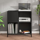 Plattenschrank Schwarz 84,5X38X89 Cm Holzwerkstoff