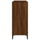 Plattenschrank Braun Eichen-Optik 84,5X38X89 Cm Holzwerkstoff