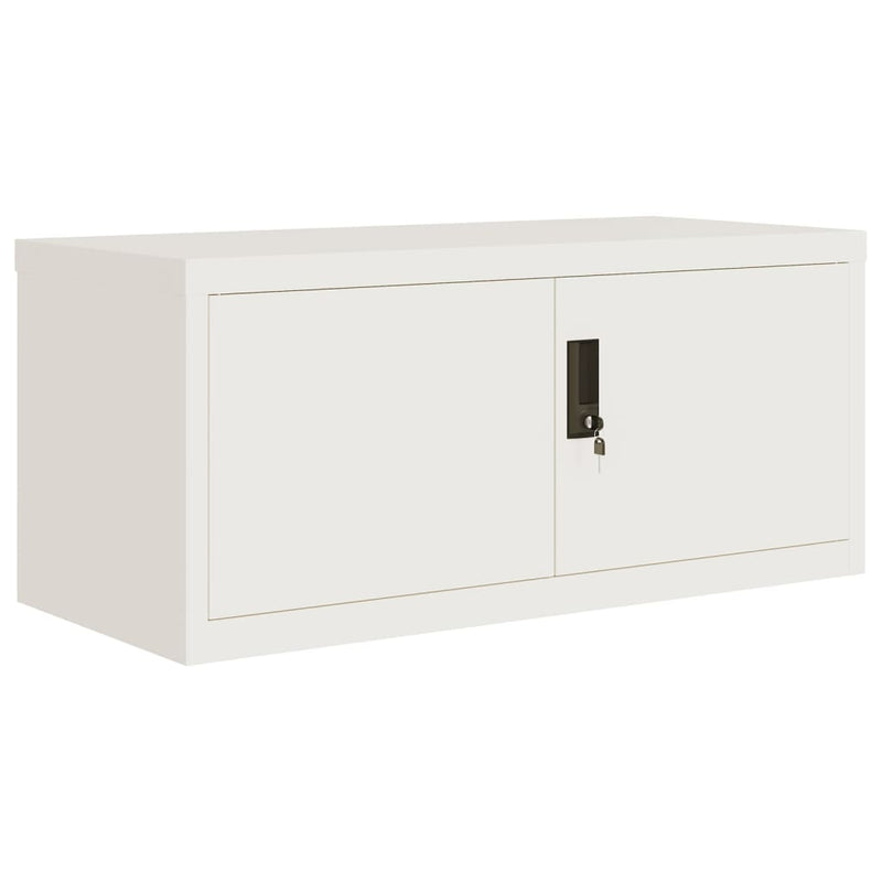 Aktenschrank Weiß 90x40x40 cm Stahl