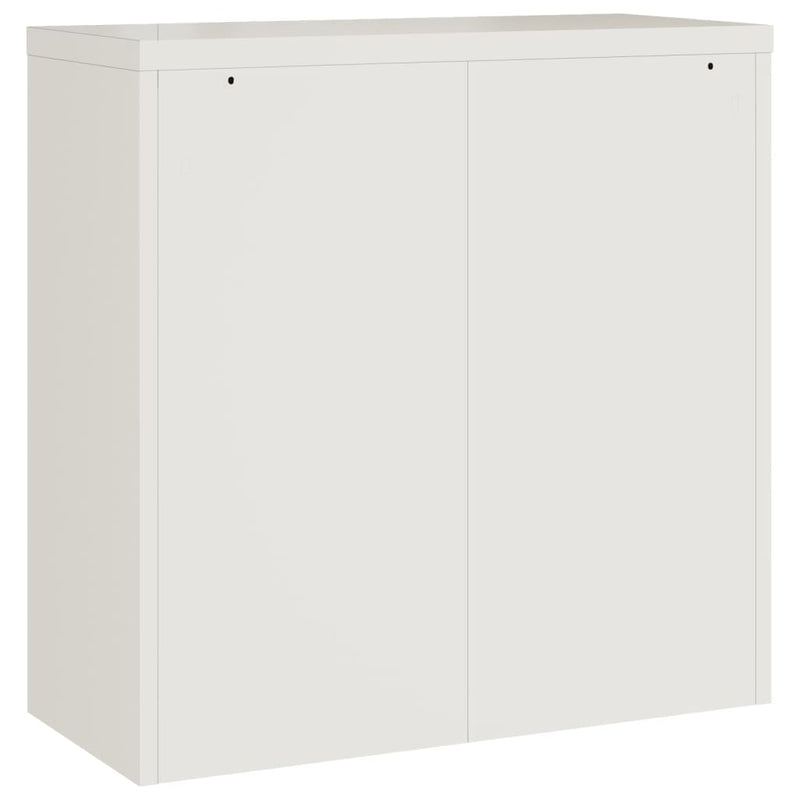 Aktenschrank Weiß 90x40x90 cm Stahl