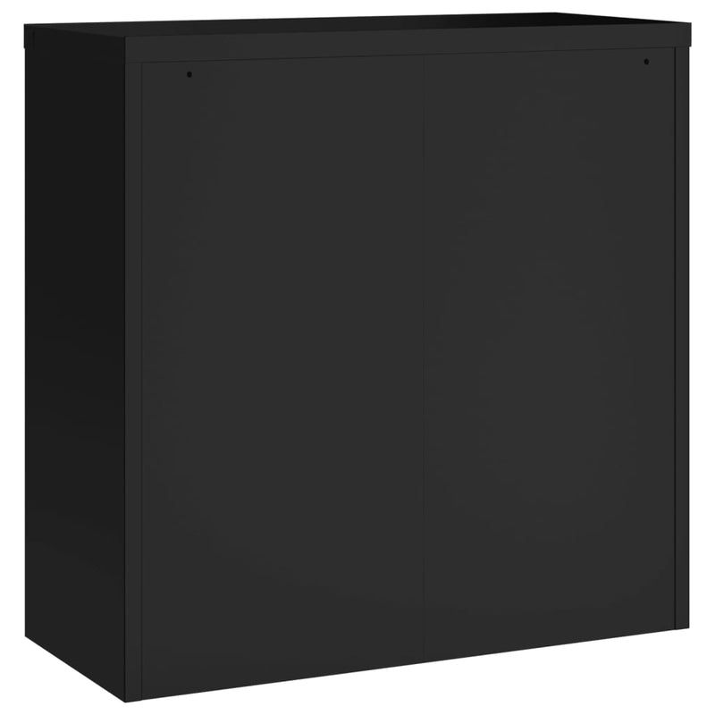 Aktenschrank Schwarz 90x40x90 cm Stahl