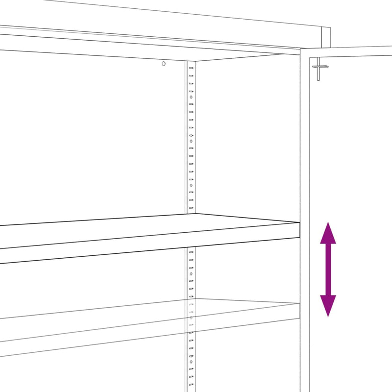 Aktenschrank Schwarz 90x40x105 cm Stahl