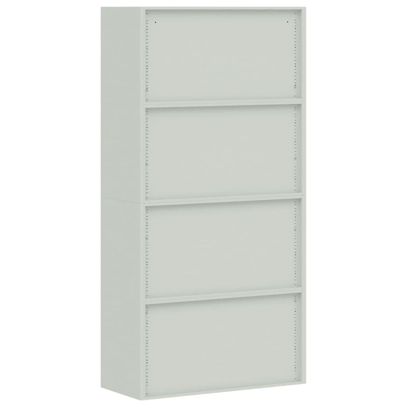 Aktenschrank Hellgrau 90x40x180 cm Stahl