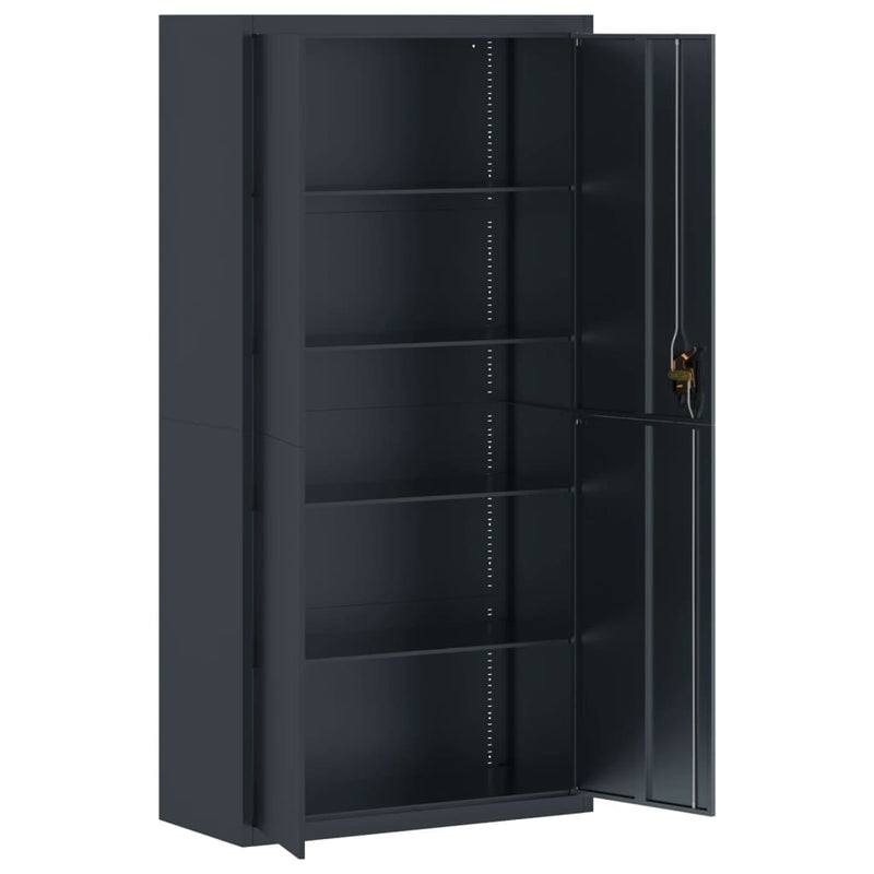 Aktenschrank Anthrazit 90x40x180 cm Stahl