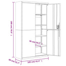 Aktenschrank 105X40X180 Cm Stahl