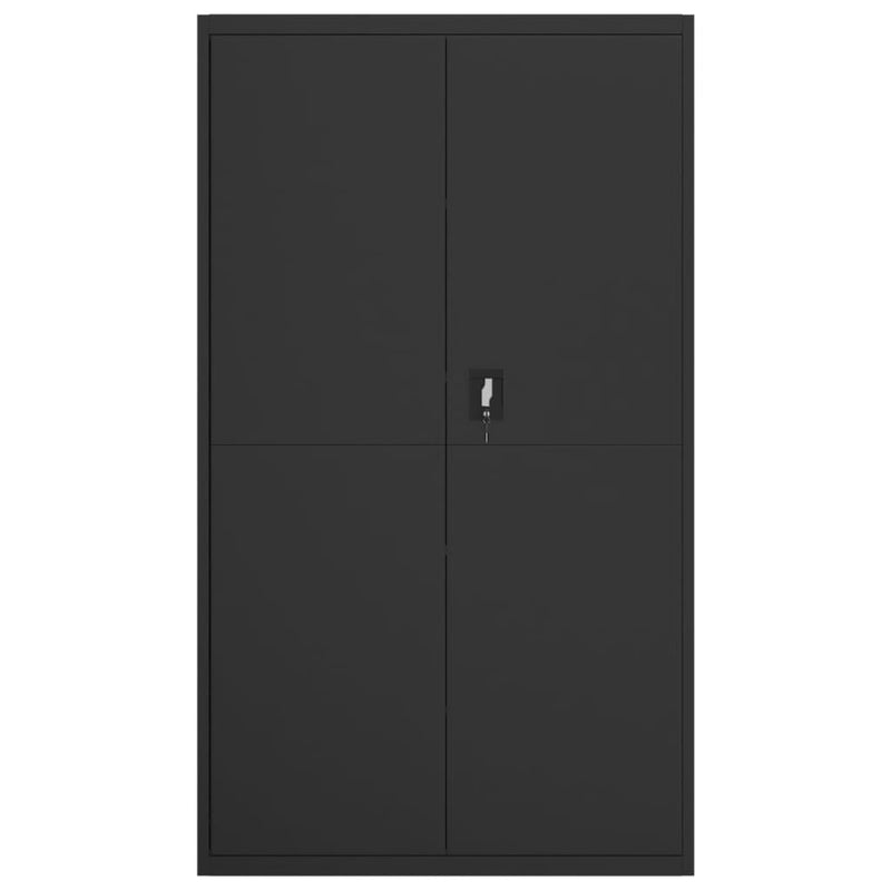 Aktenschrank Schwarz 105x40x180 cm Stahl