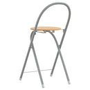 3-Tlg. Bar-Set Grau Und Braun Holzwerkstoff Und Eisen