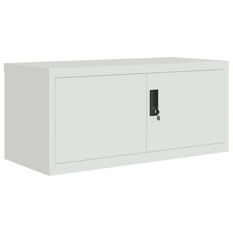 Aktenschrank Hellgrau 90x40x130 cm Stahl