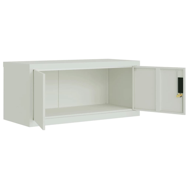 Aktenschrank Hellgrau 90x40x130 cm Stahl