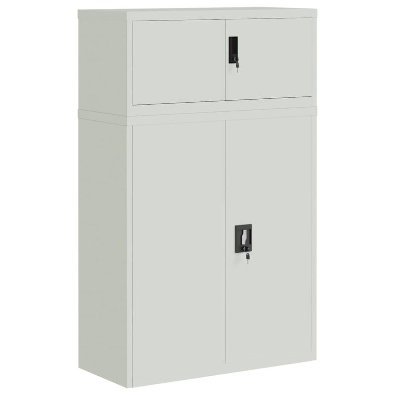 Aktenschrank Hellgrau 90x40x145 cm Stahl