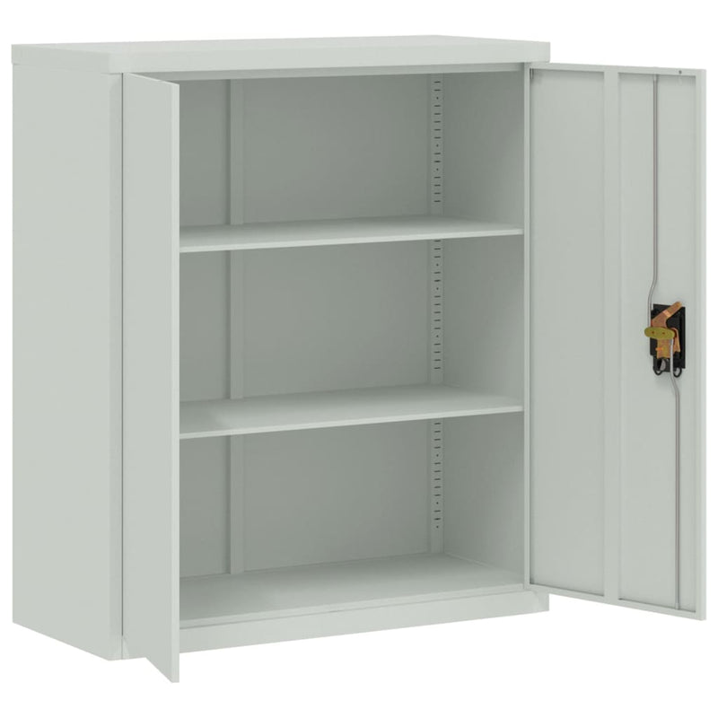 Aktenschrank Hellgrau 90x40x145 cm Stahl