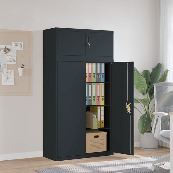 Aktenschrank Anthrazit 90x40x180 cm Stahl