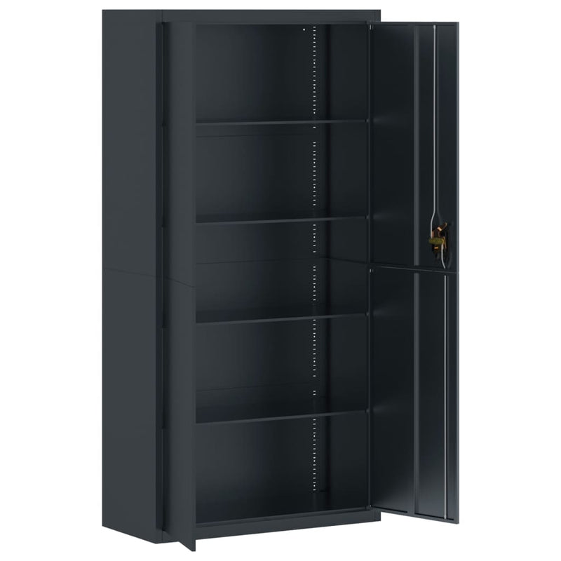 Aktenschrank Anthrazit 90x40x220 cm Stahl