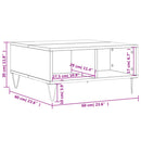Couchtisch Braun Eichen-Optik 60X60X30 Cm Holzwerkstoff