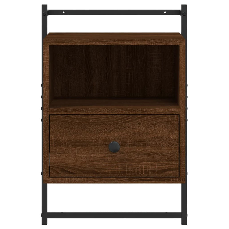 Wand-Nachttisch Braun Eiche 40x30x61 cm Holzwerkstoff