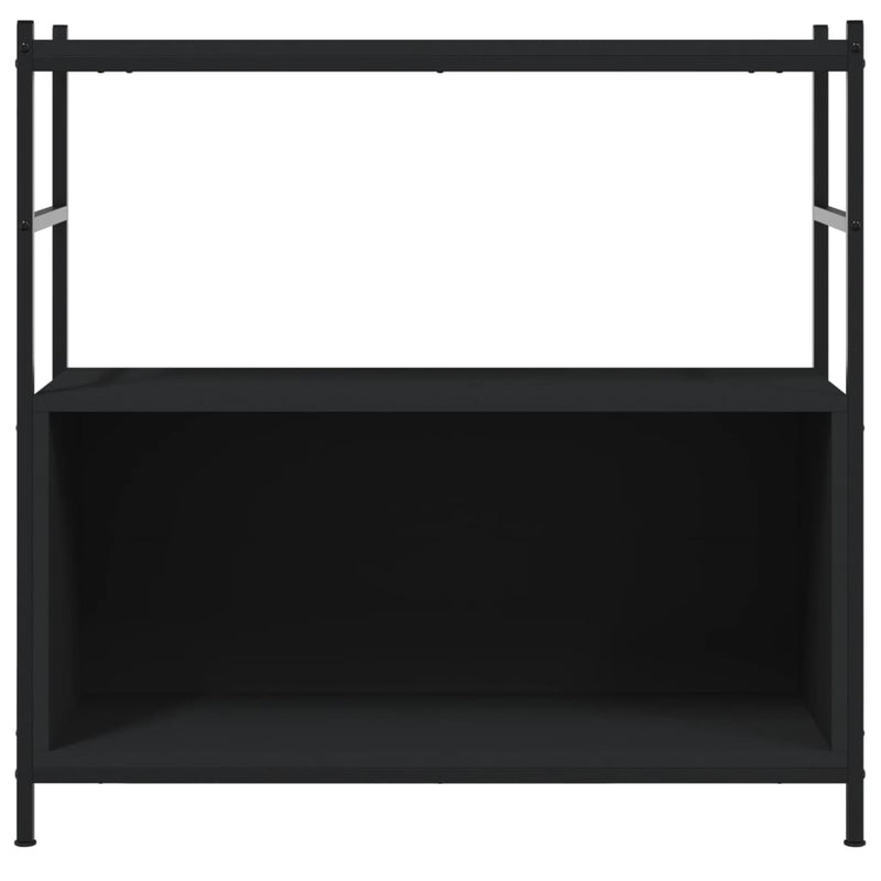 Bücherregal Schwarz 80x30x78,5 cm Holzwerkstoff und Eisen