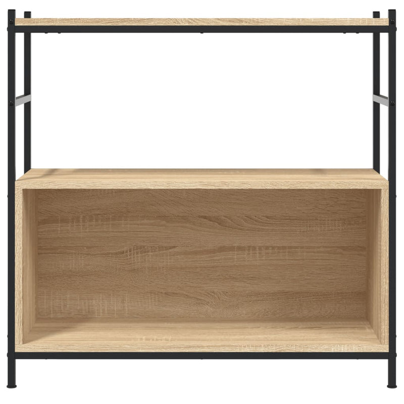 Bücherregal Sonoma-Eiche 80x30x78,5 cm Holzwerkstoff und Eisen