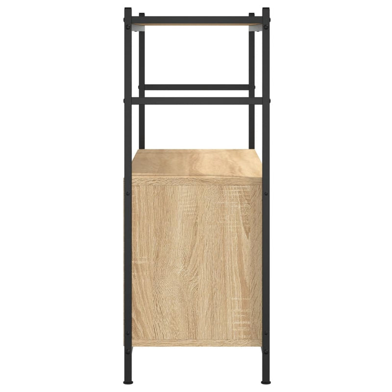 Bücherregal Sonoma-Eiche 80x30x78,5 cm Holzwerkstoff und Eisen