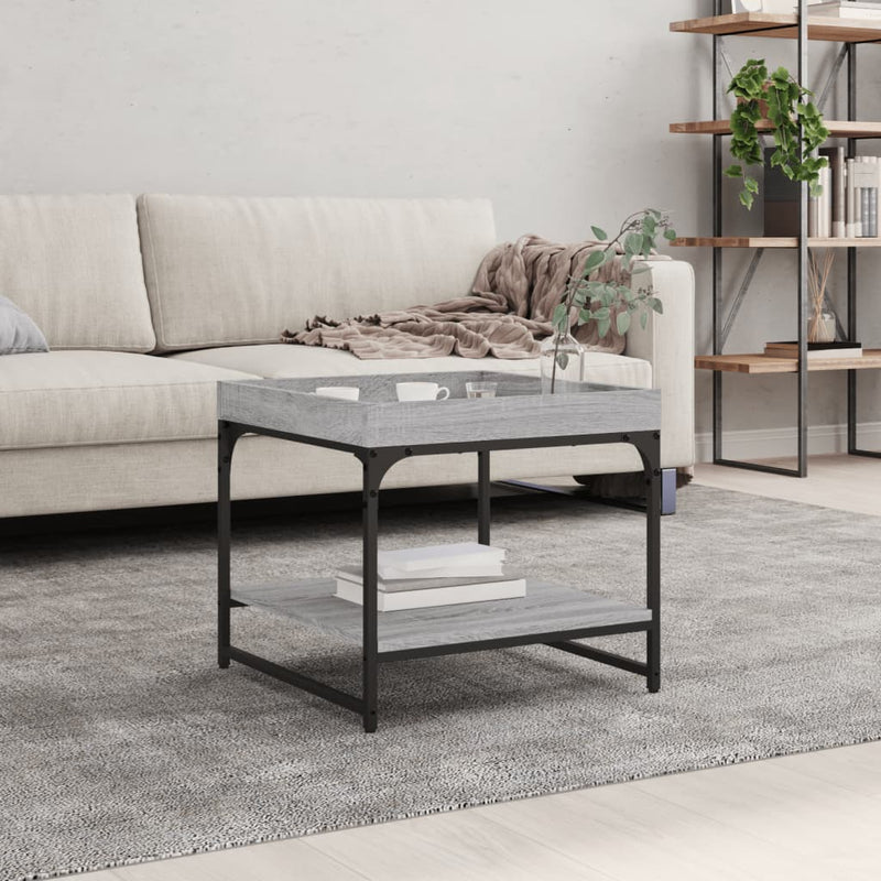 Couchtisch Grau Sonoma 49,5x49,5x45 cm Holzwerkstoff