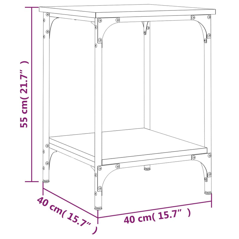 Couchtisch Sonoma-Eiche 40x40x55 cm Holzwerkstoff